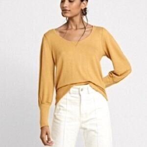 MADEWELL - Mustard Puff Sleeve Sweater